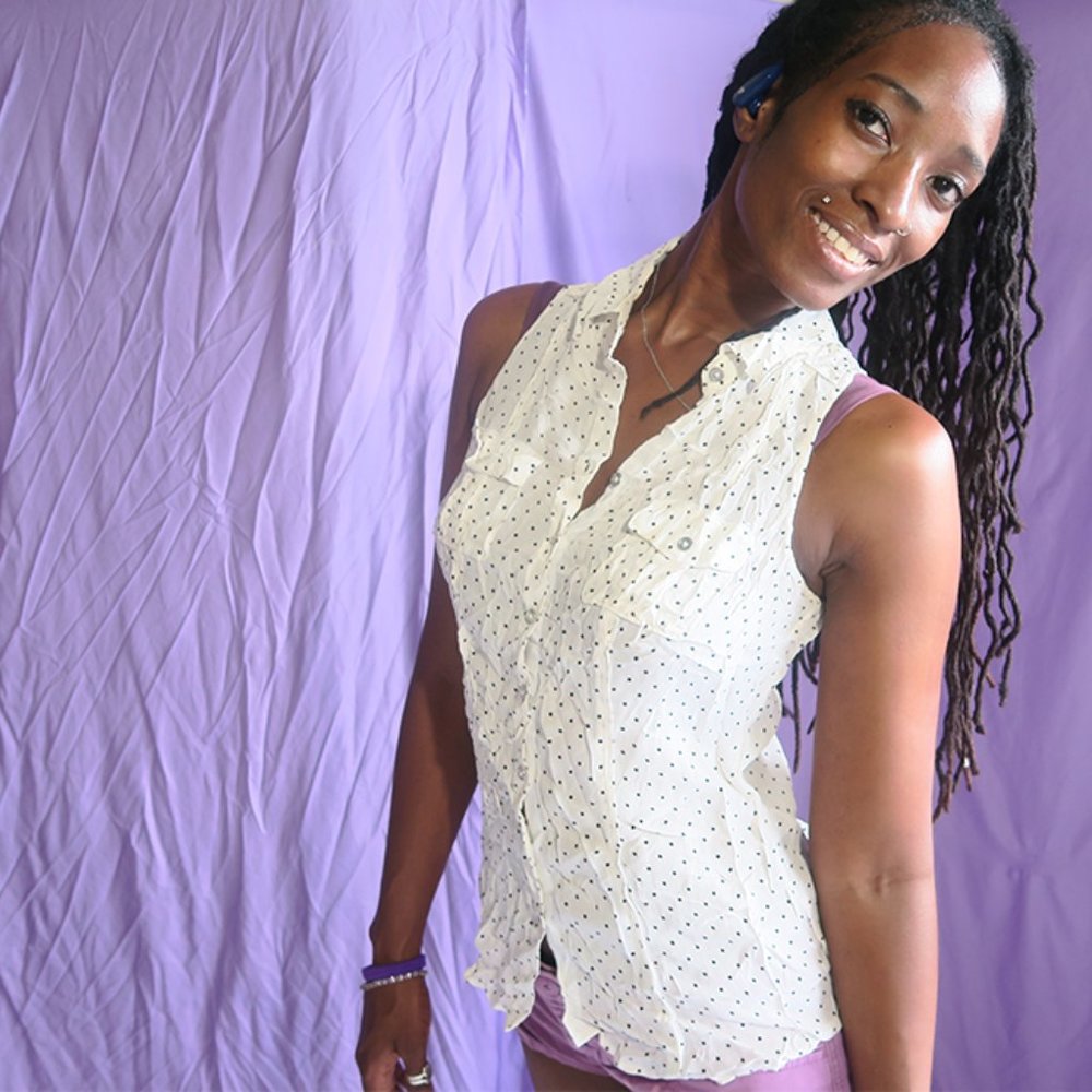White Polka Dot Sleeveless Top